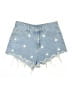 Shein Stars Blue Denim Shorts Size 4 - photo 1