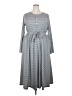 Unbranded 100% Polyamide Stripes Gray Casual Dress Size XXL - photo 1