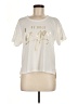 Freely Metallic Ivory Short Sleeve T-Shirt Size M - photo 1