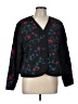 Coldwater Creek 100% Silk Floral Black Silk Blazer Size L (petite) - photo 1