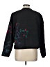 Coldwater Creek 100% Silk Floral Black Silk Blazer Size L (petite) - photo 2