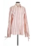 Monse 100% Cotton Stripes Pink Long Sleeve Button-Down Shirt Size 10 - photo 1