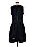 Taylor 100% Polyester Solid Black Casual Dress Size 8 - photo 2