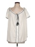 Max Studio Ivory Short Sleeve Blouse Size L - photo 1