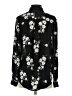 Suzy Shier 100% Polyester Floral Black Long Sleeve Blouse Size XS - photo 2