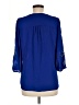 Brixon Ivy 100% Polyester Floral Solid Blue 3/4 Sleeve Blouse Size M - photo 2