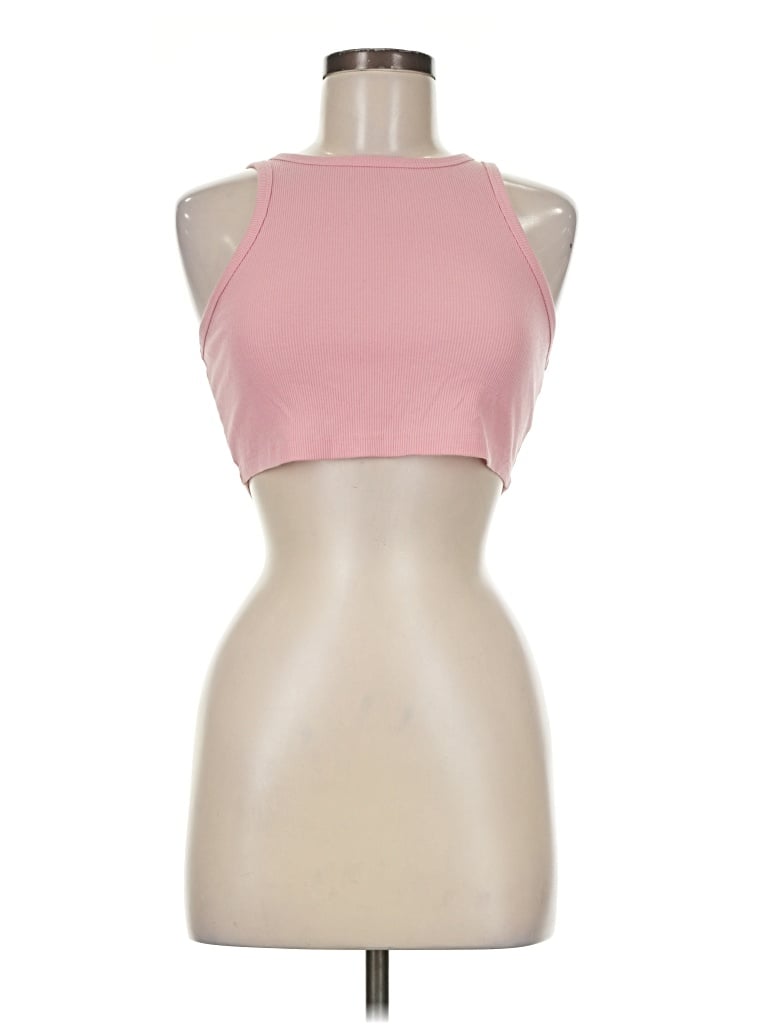Pre-owned Wild Fable Tank Top Pink Halter Neckline Tops