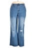 Ashley Stewart Solid Blue Jeans Size 18 Plus - photo 1