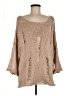 She + Sky Metallic Tan Pullover Sweater One size - photo 1