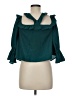 Likely 100% Polyester Teal 3/4 Sleeve Blouse Size M - photo 2