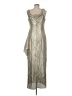 Alex Evenings Metallic Silver Cocktail Dress Size 6 - photo 2
