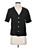 Ginger G. Black Short Sleeve Blouse Size S - photo 1