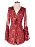 For Love & Lemons 100% Polyester Paisley Red Romper Size S - photo 1