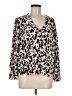 Rails 100% Rayon Animal Print Ivory Long Sleeve Blouse Size M - photo 1