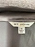 St. John Silver Gray Long Sleeve Silk Top Size 14 - photo 7