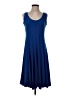 Creation Solid Blue Casual Dress Size S - photo 1