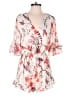 Honey Punch 100% Polyester Floral Ivory Romper Size S - photo 1