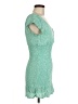 No Boundaries 100% Polyester Tweed Green Cocktail Dress Size M - photo 4
