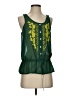 Joe Fresh 100% Polyester Green Sleeveless Blouse Size S - photo 1