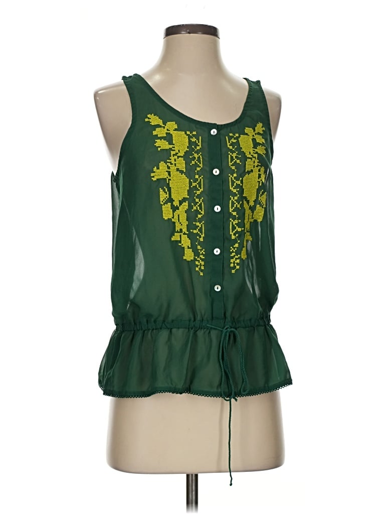 Pre-owned Joe Fresh Sleeveless Blouse In Green