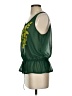 Joe Fresh 100% Polyester Green Sleeveless Blouse Size S - photo 5