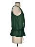 Joe Fresh 100% Polyester Green Sleeveless Blouse Size S - photo 4
