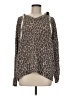White Birch Animal Print Gray Pullover Sweater Size M - photo 1