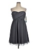 Bill Levkoff 100% Polyester Solid Gray Cocktail Dress Size 16 - photo 1
