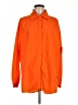 WILO 100% Nylon Orange 3/4 Sleeve Button-Down Shirt Size M - photo 1