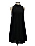 Everly Solid Black Casual Dress Size S - photo 1