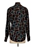 Helene St Marie Print Brown Long Sleeve Button-Down Shirt Size 6 - photo 2