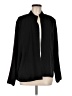 Eileen Fisher 100% Silk Black Long Sleeve Silk Top Size Med - photo 1