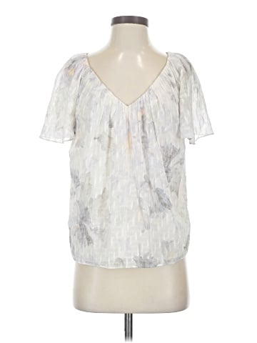 Rebecca Taylor Short Sleeve Silk Top (view 1)
