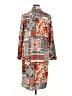 Unbranded 100% Polyester Paisley Orange Casual Dress Size XL - photo 2