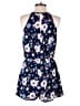 As U Wish 100% Polyester Floral Blue Romper Size S - photo 2