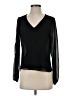 Naked Zebra 100% Polyester Black Long Sleeve Blouse Size S - photo 1