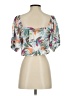 Roxy 100% Viscose White Short Sleeve Blouse Size S - photo 2