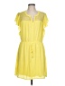 Signature Studio 100% Polyester Yellow Casual Dress Size L - photo 1