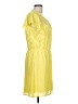 Signature Studio 100% Polyester Yellow Casual Dress Size L - photo 4