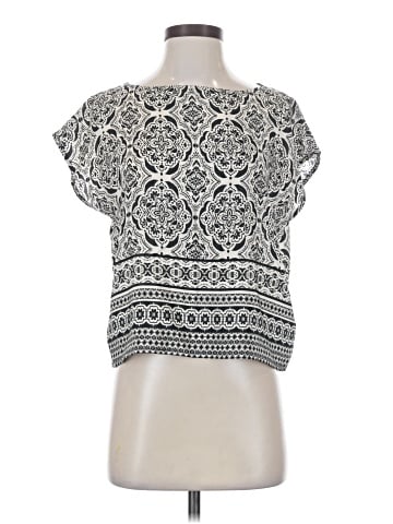 Splendid Short Sleeve Silk Top - front