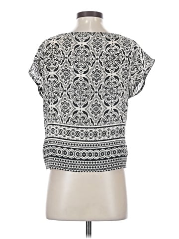 Splendid Short Sleeve Silk Top - back