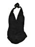 Coolibar Solid Black One Piece Swimsuit Size 10 - photo 1