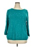 Ruby Rd. Stars Teal Pullover Sweater Size 2X - photo 1