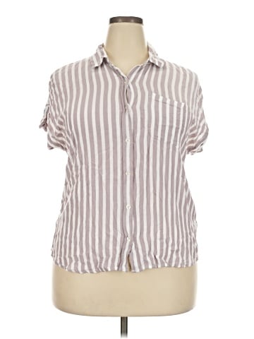 Cosmic Blue Love Short Sleeve Button-Down Shirt (view 1)