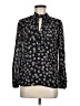 Tory Burch 100% Silk Black Long Sleeve Silk Top Size 8 - photo 1