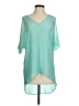 Lavender Brown 100% Silk Teal Short Sleeve Silk Top Size S - photo 1