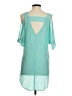 Lavender Brown 100% Silk Teal Short Sleeve Silk Top Size S - photo 2