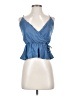 iris 100% Lyocell Blue Sleeveless Blouse Size S - photo 1