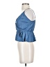 iris 100% Lyocell Blue Sleeveless Blouse Size S - photo 5