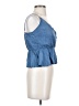 iris 100% Lyocell Blue Sleeveless Blouse Size S - photo 4
